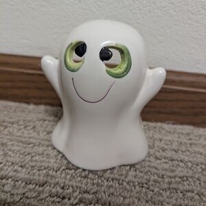 Source Unknown Ghost Figurine with Green Eyes